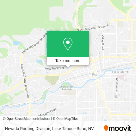 Nevada Roofing Division map