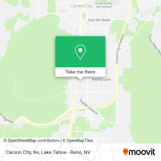 Carson City, Nv map
