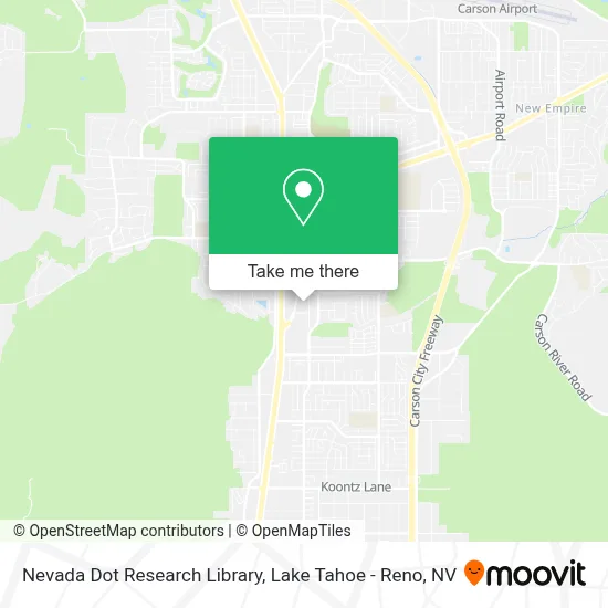 Nevada Dot Research Library map