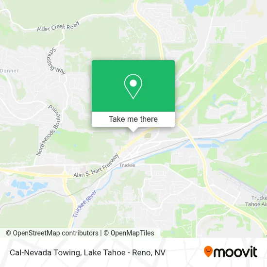 Cal-Nevada Towing map