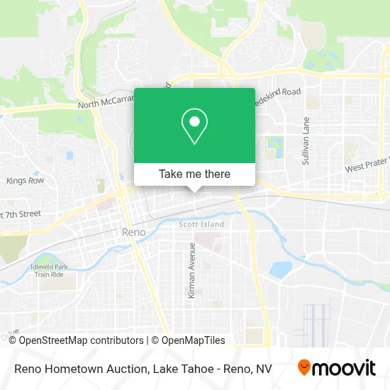 Reno Hometown Auction map