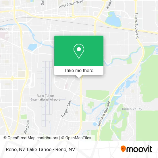 Reno, Nv map