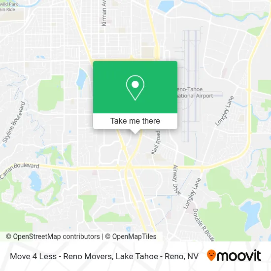 Move 4 Less - Reno Movers map