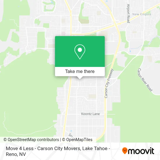 Move 4 Less - Carson City Movers map