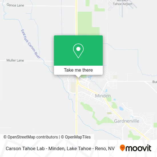 Carson Tahoe Lab - Minden map