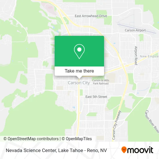 Nevada Science Center map