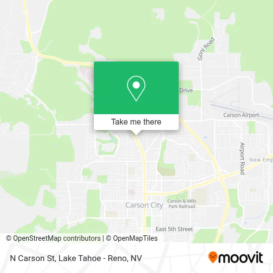 N Carson St map