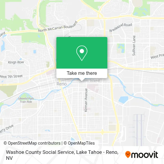Washoe County Social Service map