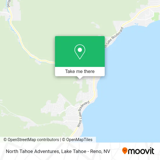 North Tahoe Adventures map