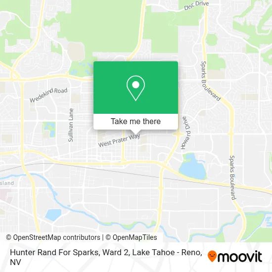 Hunter Rand For Sparks, Ward 2 map