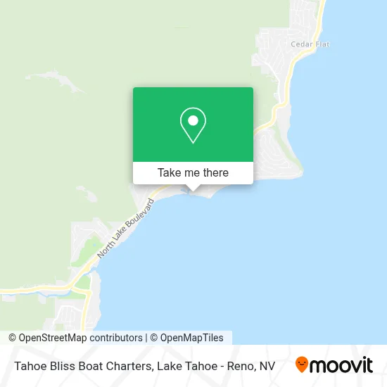 Tahoe Bliss Boat Charters map