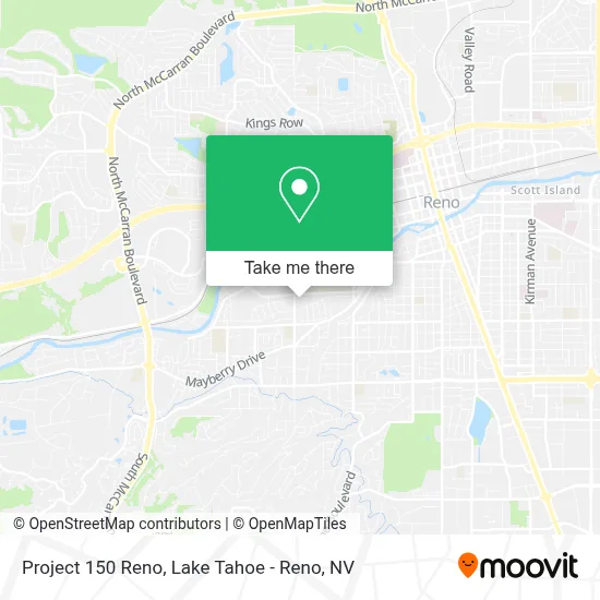 Project 150 Reno map