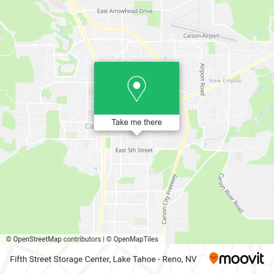Fifth Street Storage Center map