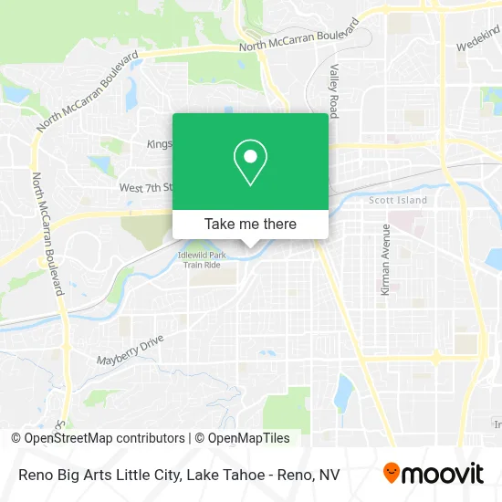 Reno Big Arts Little City map