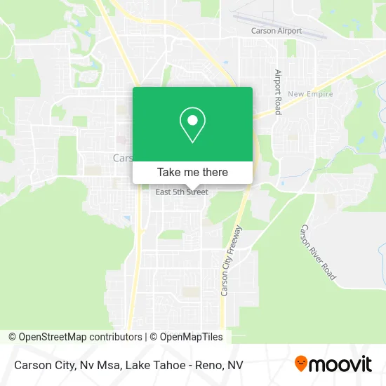 Carson City, Nv Msa map