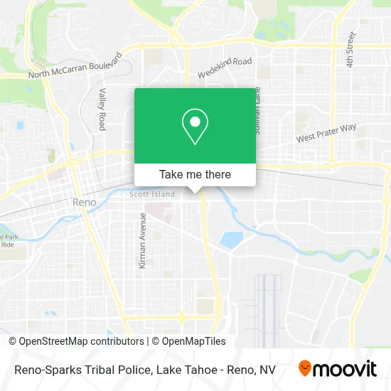 Reno-Sparks Tribal Police map
