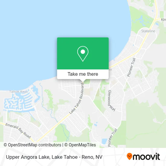 Upper Angora Lake map