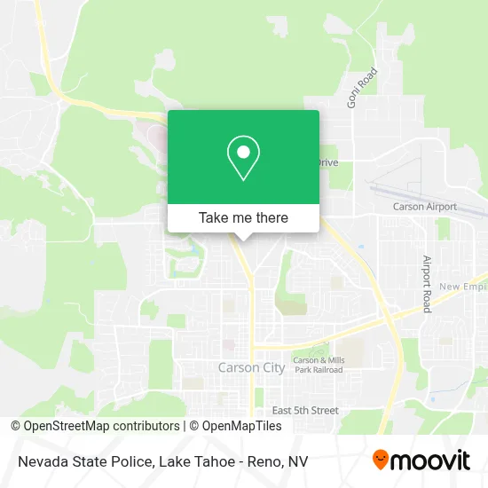 Nevada State Police map