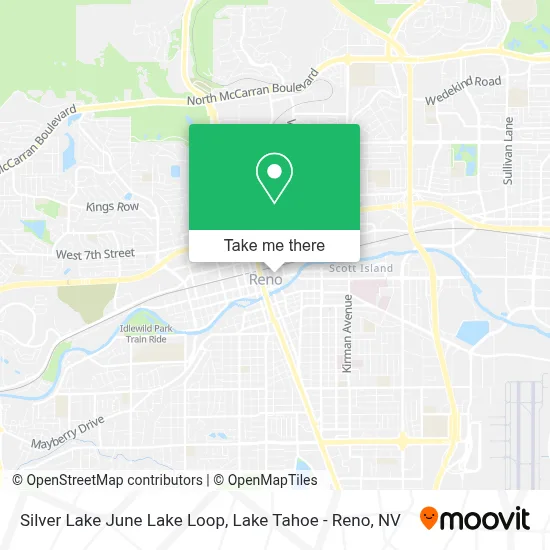 Silver Lake June Lake Loop map