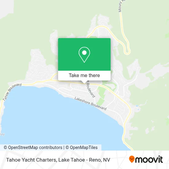 Tahoe Yacht Charters map