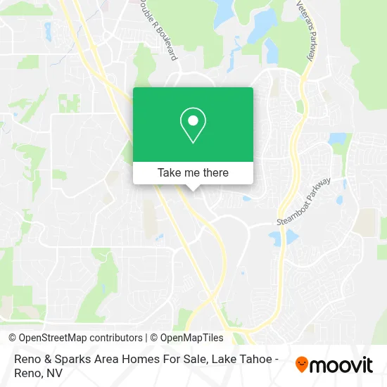 Reno & Sparks Area Homes For Sale map