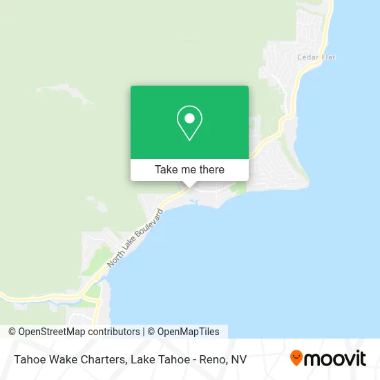 Tahoe Wake Charters map