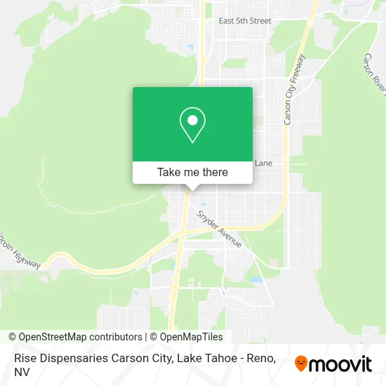 Rise Dispensaries Carson City map