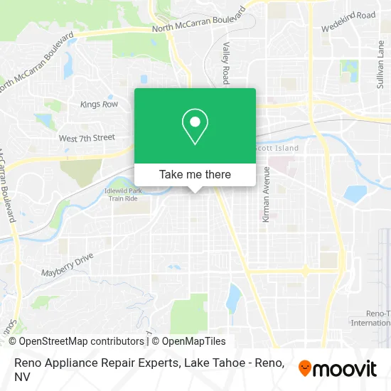 Reno Appliance Repair Experts map