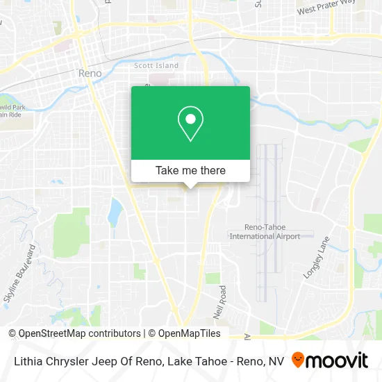 Lithia Chrysler Jeep Of Reno map