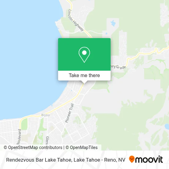 Rendezvous Bar Lake Tahoe map
