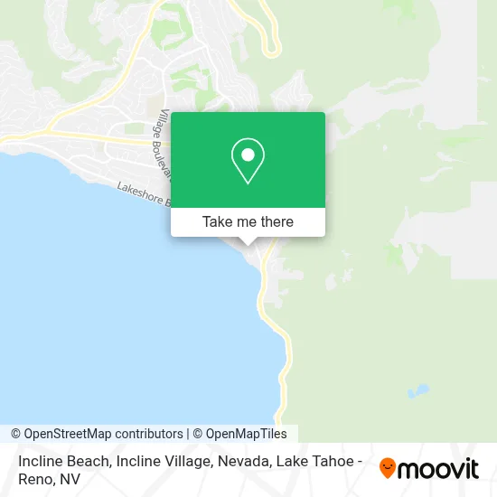 Incline Beach, Incline Village, Nevada map
