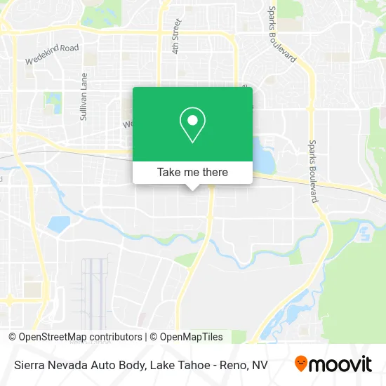 Sierra Nevada Auto Body map