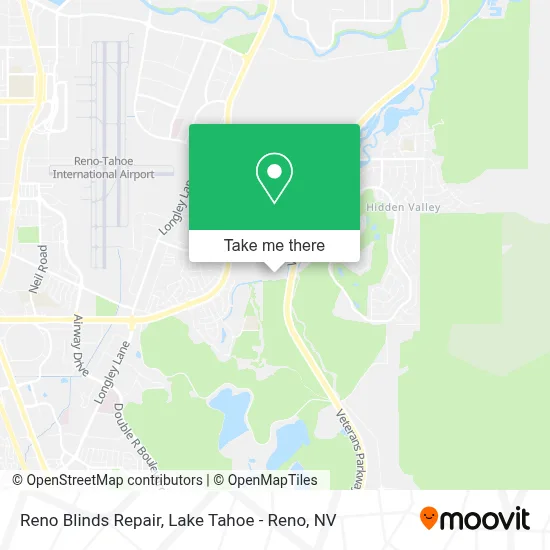 Reno Blinds Repair map