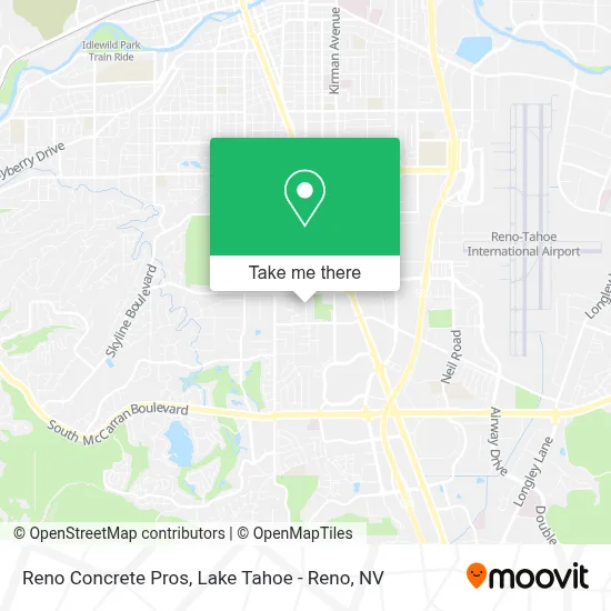 Reno Concrete Pros map