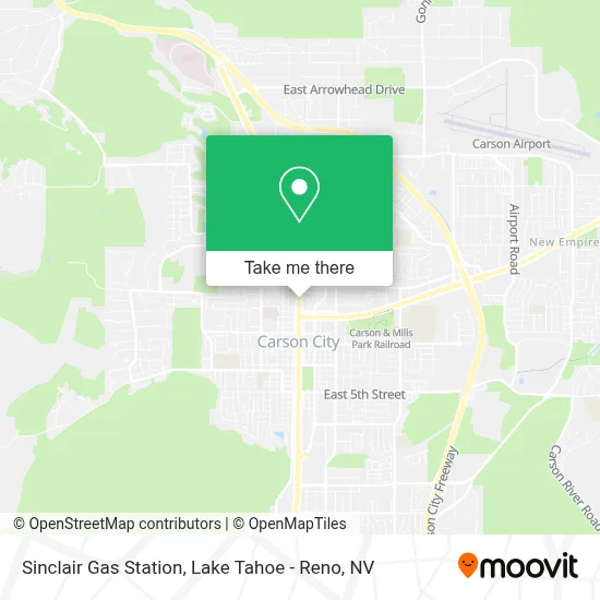 Sinclair Gas Station map