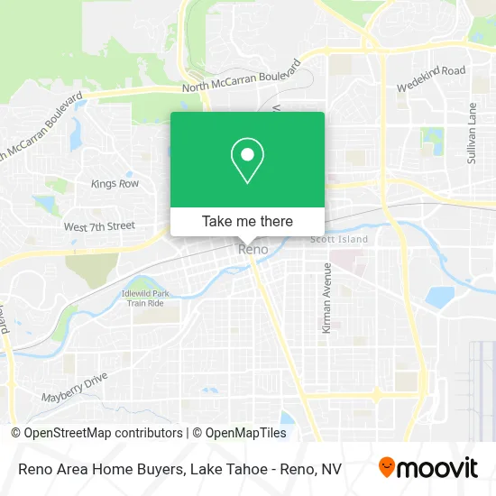 Reno Area Home Buyers map
