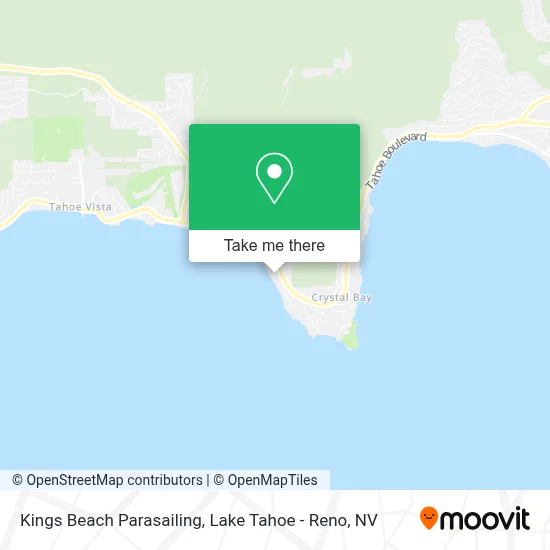 Kings Beach Parasailing map