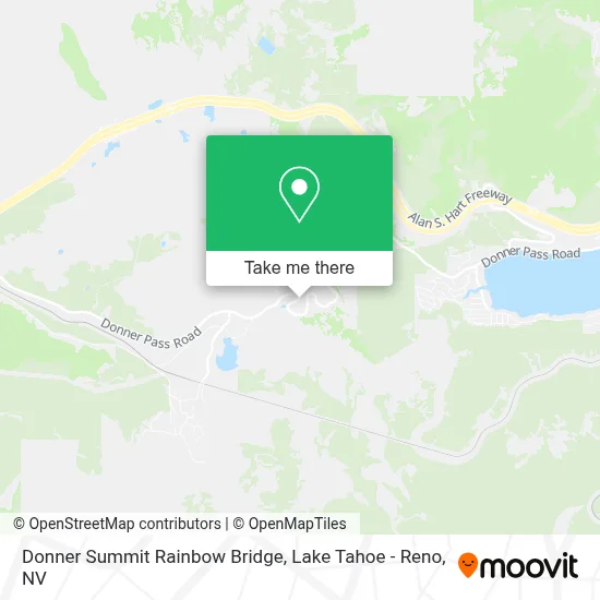 Donner Summit Rainbow Bridge map