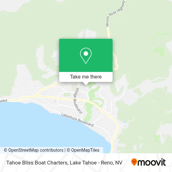 Tahoe Bliss Boat Charters map