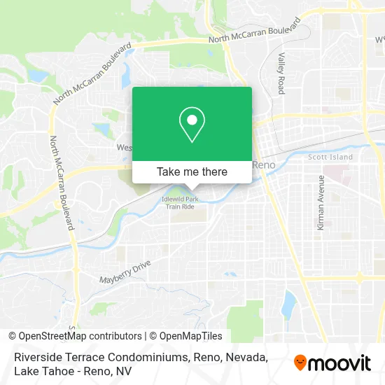 Riverside Terrace Condominiums, Reno, Nevada map