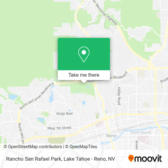 Rancho San Rafael Park map