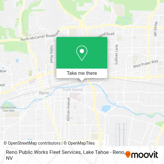 Reno Public Works Fleet Services map