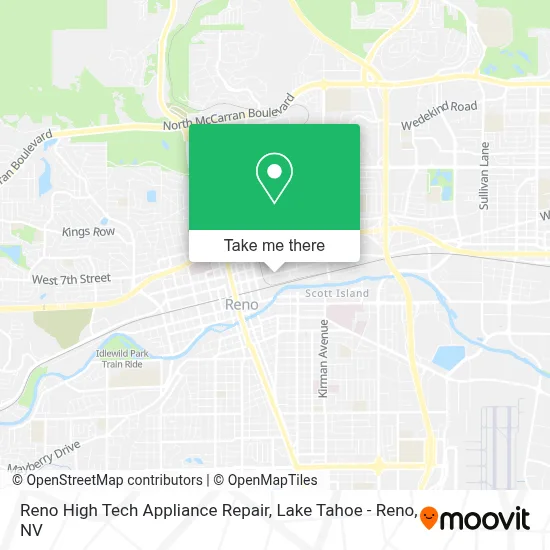Reno High Tech Appliance Repair map