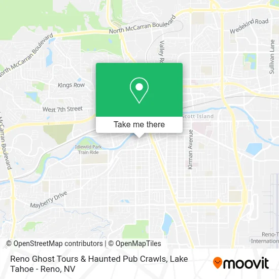 Reno Ghost Tours & Haunted Pub Crawls map