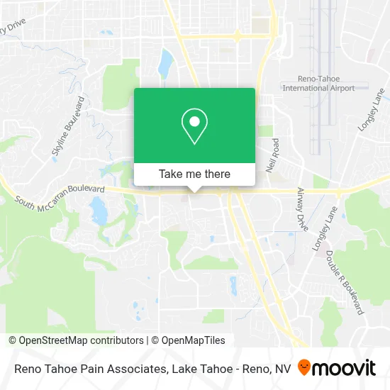 Reno Tahoe Pain Associates map