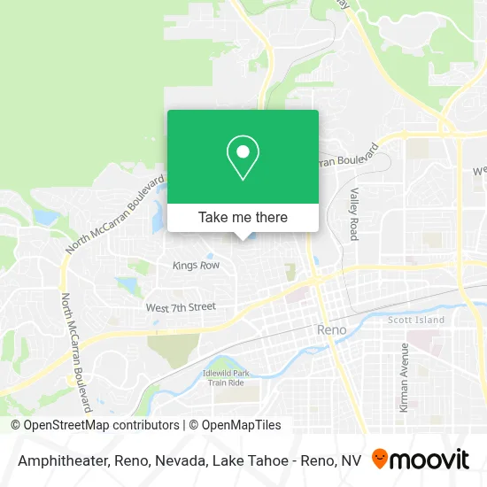 Amphitheater, Reno, Nevada map