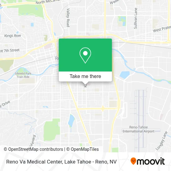 Reno Va Medical Center map