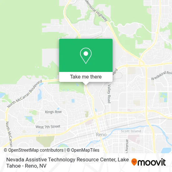 Nevada Assistive Technology Resource Center map