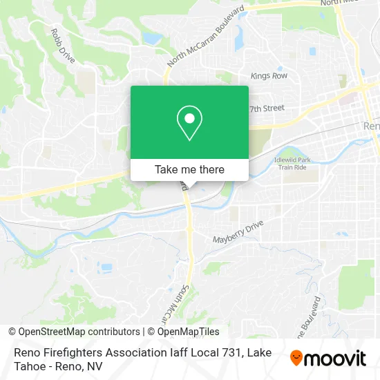 Reno Firefighters Association Iaff Local 731 map