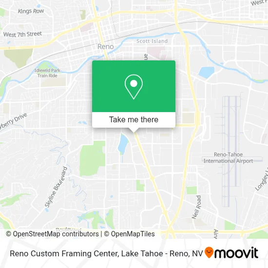 Reno Custom Framing Center map